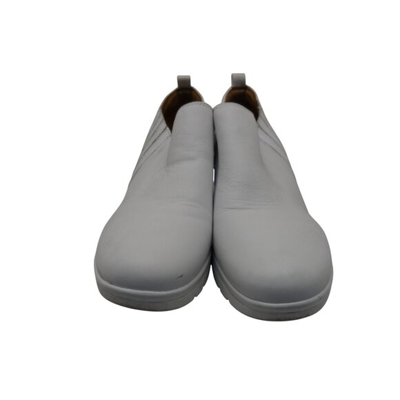 Nurse Mates Women's Zip-Up Mid-Cut Edda Work Clogs Leather White Size 8.5W - Picture 2 of 8